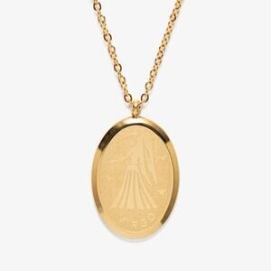 Virgo Zodiac Pendant‎ Necklace 18K Gold Plated Gift For Her